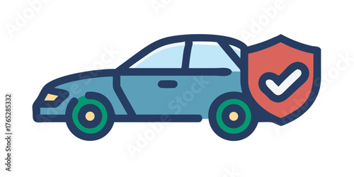Car insurance icon. Car insurance icon set
