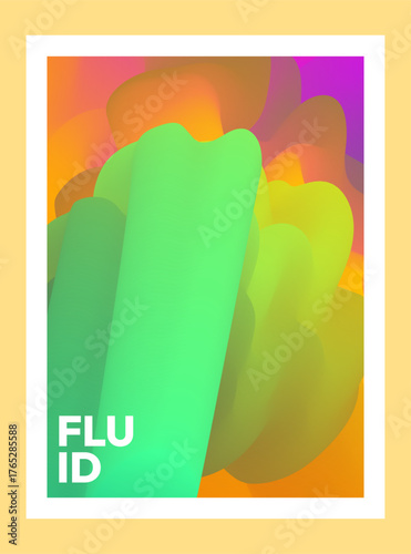 Dynamic Flux Abstract Background.Colourful Flowing Wave Vector Illustration Design Template