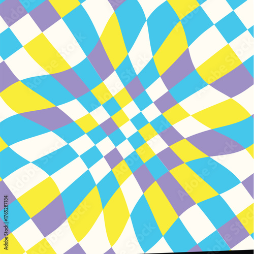 Multicolor gradient seamless geometric pattern
