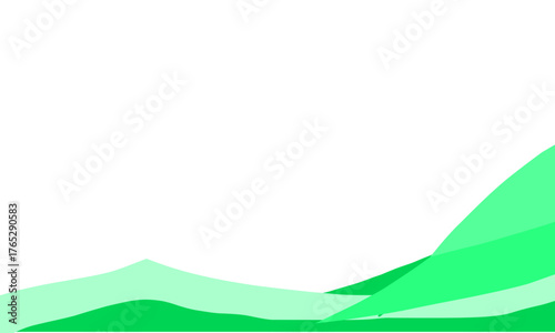 Abstract Bright Green Layered Wave Shapes Background for Corporate or Eco Design