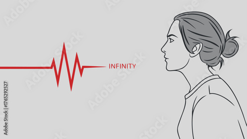 bit2.epsInfinity Pulse: Woman's Profile and Heartbeat Monitor