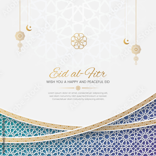 Eid al Fitr Mubarak Islamic social media post template