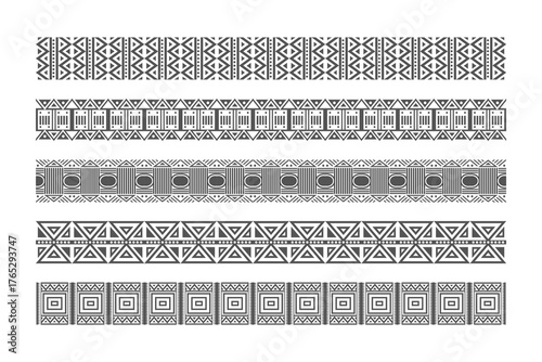 Ethnic style lace pattern border background in collection