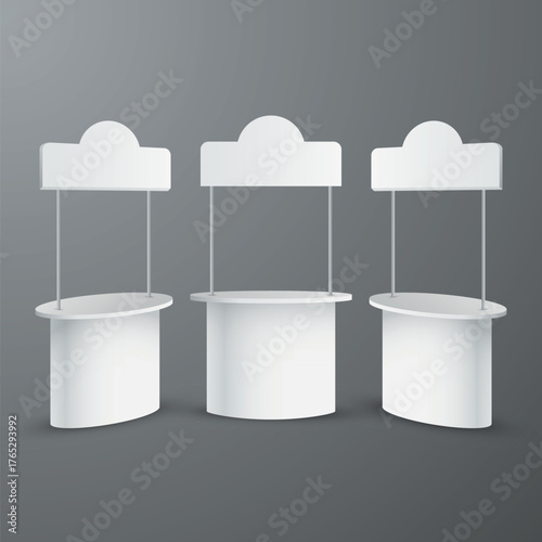 Minimalist Promotional Booth Trio