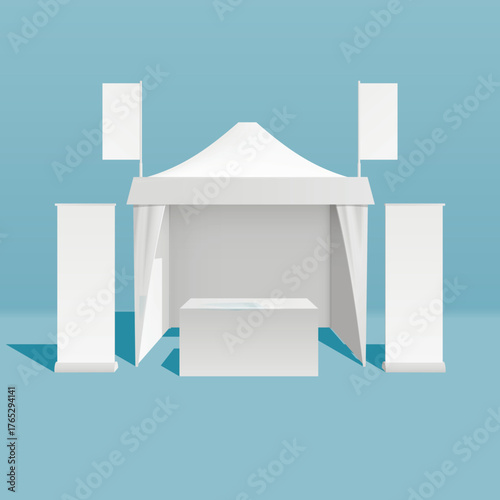 Minimalist Exhibition Booth Setup