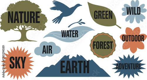 Colorful Nature Earth, Sky, Water, Forest, Adventure, Green, Wild, Outdoor, and Air Elements