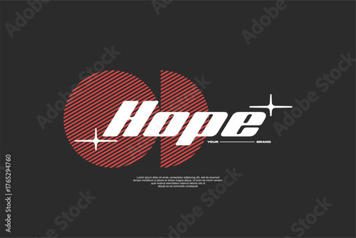 typography streetwear urban fashion template for printing