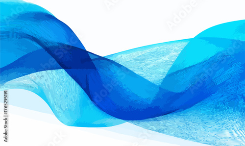 Abstract flowing blue waves of light create a dynamic and modern background design.