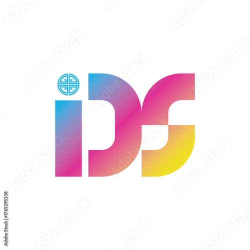 IDS DS MS abstract letter logo design. This logo is designed by three abstract letters.