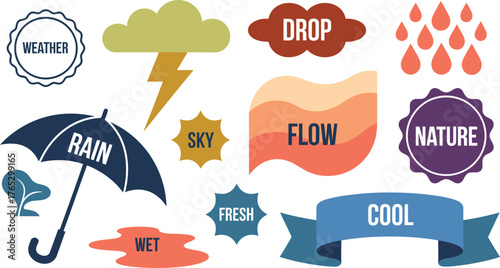 Colorful Weather and Nature Featuring Rain, Sky, Flow, Drop, Fresh, Cool, and Nature