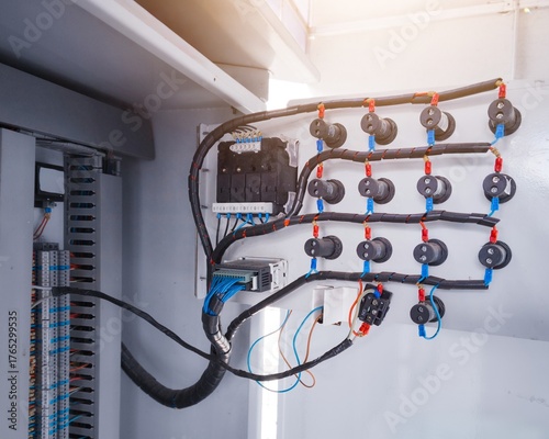 Industrial electrical panel system with indicator  port  machine 