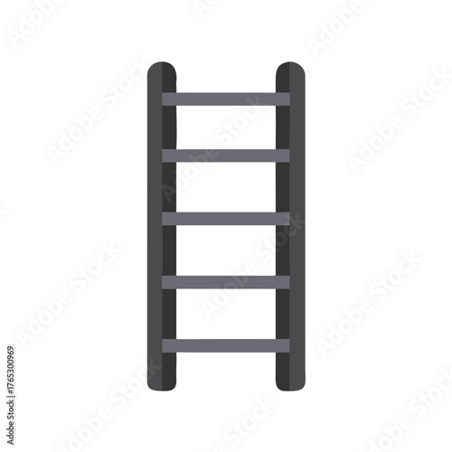 ladder on white background