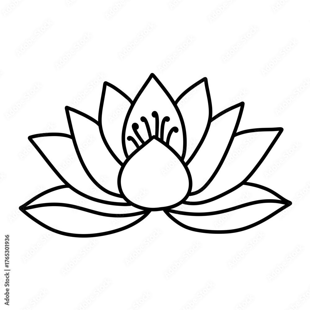Fototapeta premium cute flower, hand drawn vector illustration 