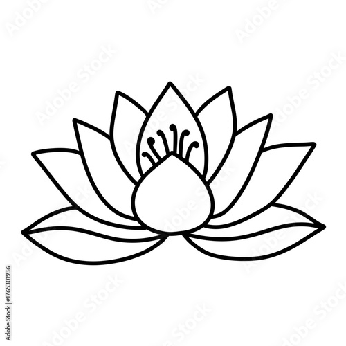 cute flower, hand drawn vector illustration 