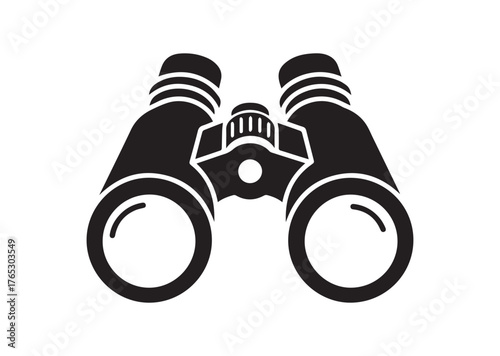 Binoculars icon, Binoculars silhouette vector