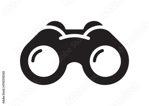 Binoculars icon, Binoculars silhouette vector