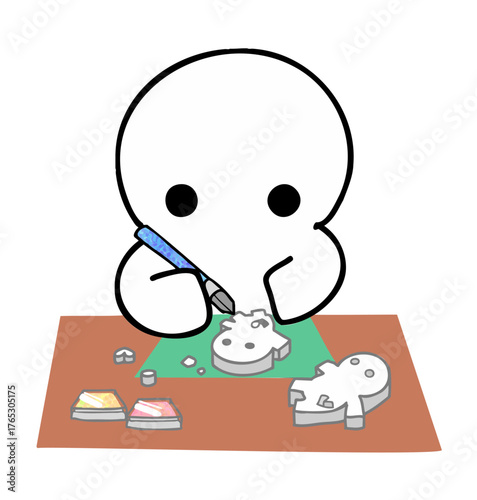 OC carves eraser stamps