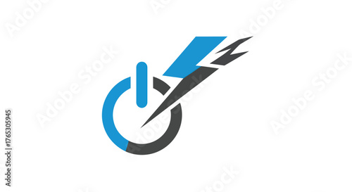 Power Button with Lightning Bolt - Symbol of Energy and Innovation.