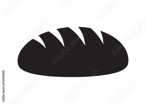 Bread icon, Bread silhouette vector