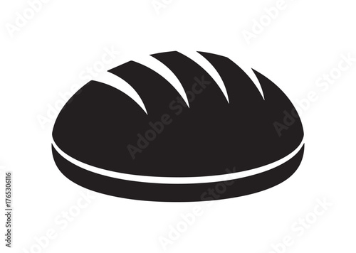 Bread icon, Bread silhouette vector