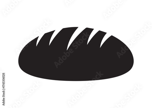 Bread icon, Bread silhouette vector