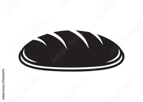 Bread icon, Bread silhouette vector