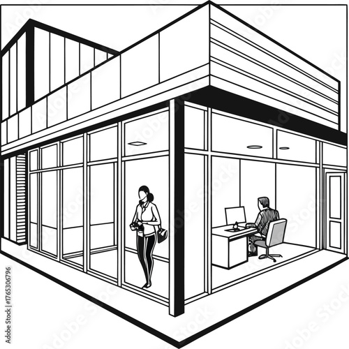 Silhouette of a person pulling a sled up a steep hill in determination isolated on transparent background