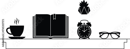 Cozy Reading Nook Silhouette