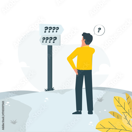 Stylized Illustration of Career Decision and Directional Confusion