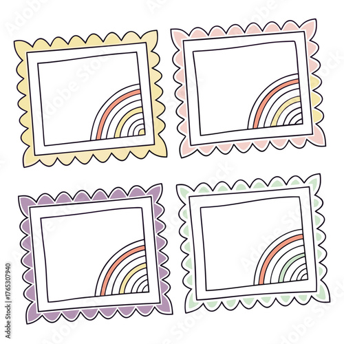 A set of vintage floral frames, borders, and ornaments for retro paper or certificate design and decoration