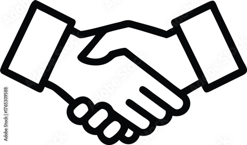 business deal handshake icon 