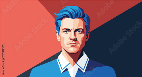 Crisis Manager – Modern Flat Portrait Representing Resilient Leadership and Decision-Making Under Pressure 2