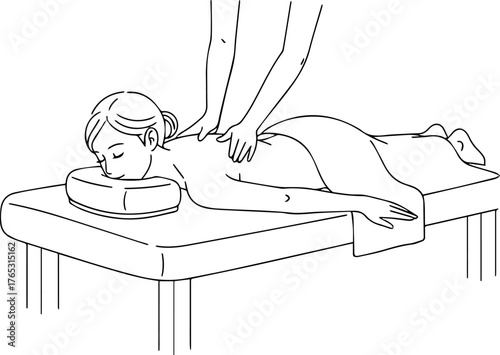 Massage Therapy Illustration (Relaxation Concept)