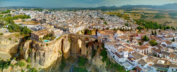 Canvas schilderij Ronda Puente Nuevo Ronda Andalusië met Puente Nuevo brug  © Robert