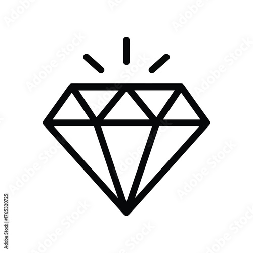 Vector art of diamond icon