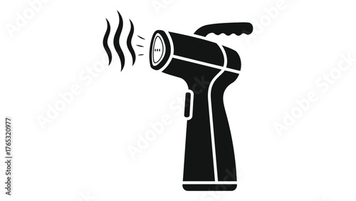 Portable garment steamer isolated on white background for clothes and fabrics use
