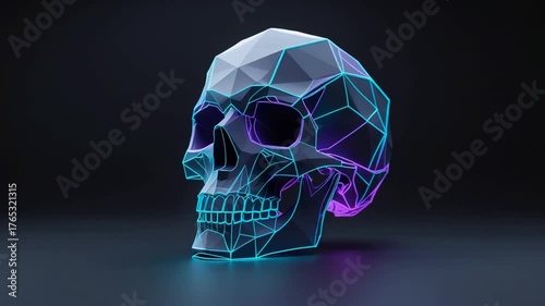 human skull x ray blue transparent