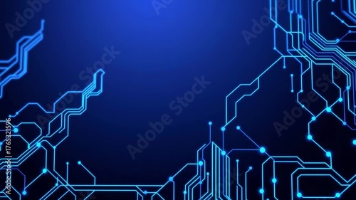 blue circuit board background