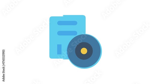 Data storage and software installation media concept illustration