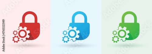 Padlock Gear Security Logo
