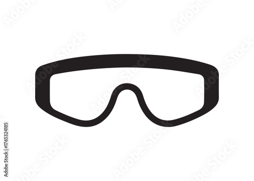 Safety glasses icon, Safety glasses Black vector