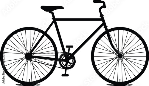 Classic Bicycle Silhouette Vector