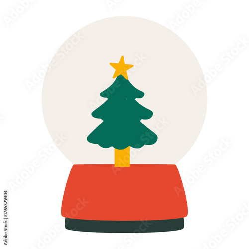 Cartoon Christmas Snow Globe