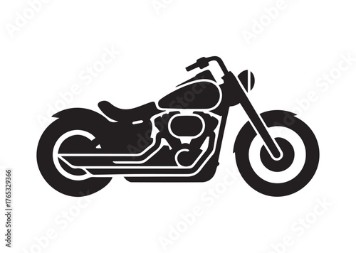 Harley Davidson bike icon, Harley Davidson bike Black vector