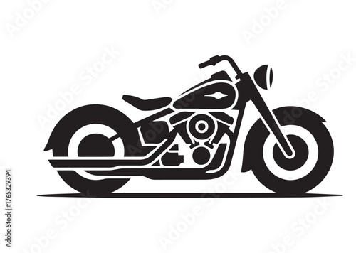 Harley Davidson bike icon, Harley Davidson bike Black vector