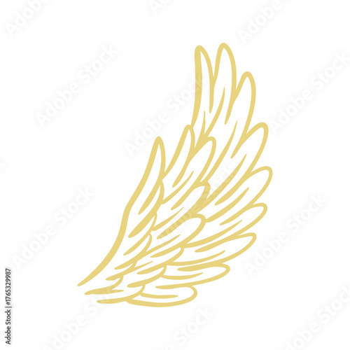 Golden angel wings illustration material