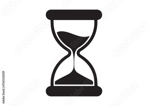 Sandglass icon, Sandglass Black vector