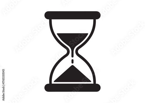 Sandglass icon, Sandglass Black vector
