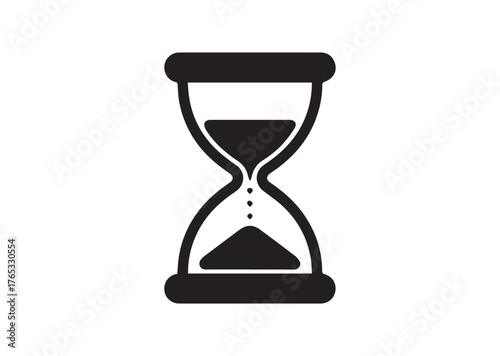 Sandglass icon, Sandglass Black vector