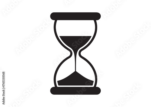 Sandglass icon, Sandglass Black vector